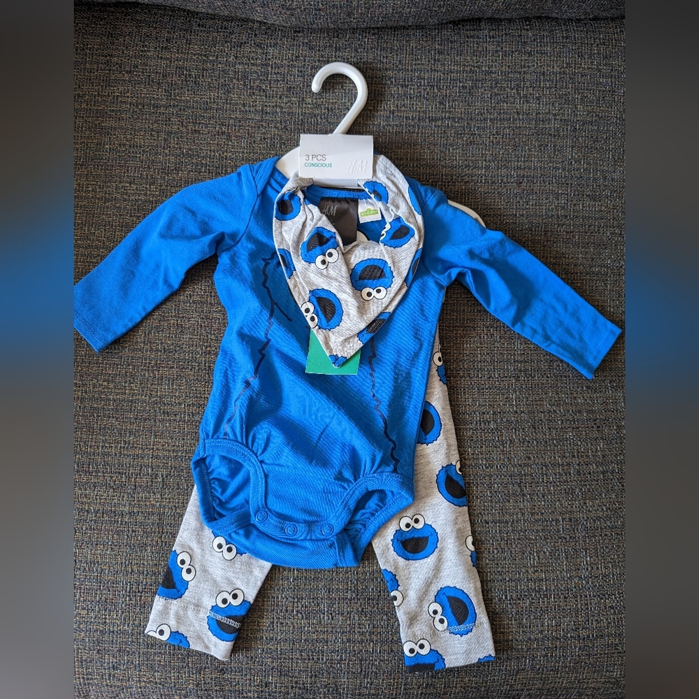 H&M 3 piece Sesame Street set